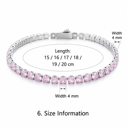 VEZZEN Gradient CZ Tennis Bracelet